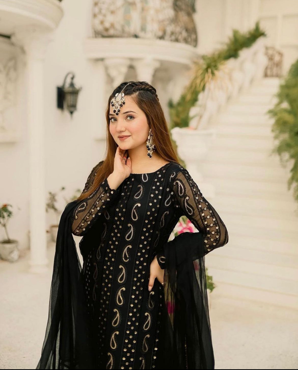 Beautiful black farshi sharara